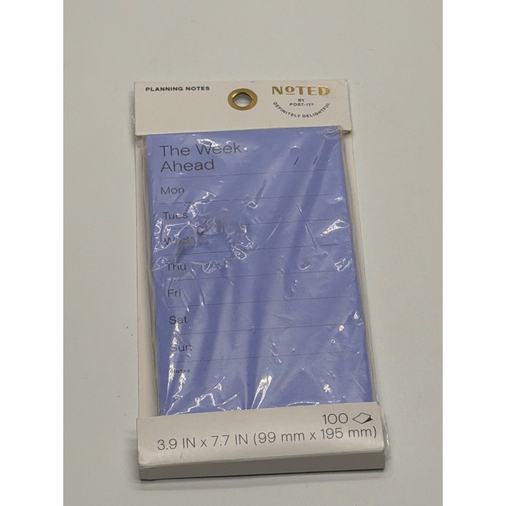 Noted by Post-it Weekly Planning Notes Periwinkle Blue 100 Sheets‎ NTD6-48-3